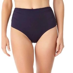 ANNE COLE SHIRRED HIGH RISE BIKINI Bottom